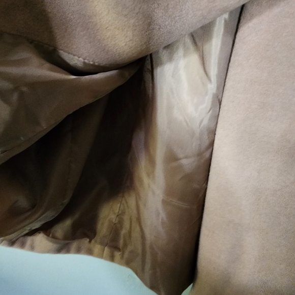 Style & Co ladies pea coat with faux fur animal print - Picture 6 of 11